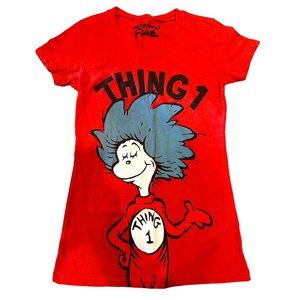 Mighty Fine V-Neck Shirt Red, Small Girls Like New